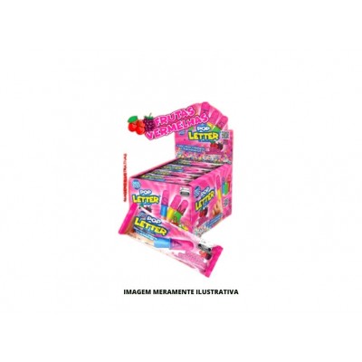 PIRULITO POP LETTER FRUTAS VERMELHAS 1X24X14G